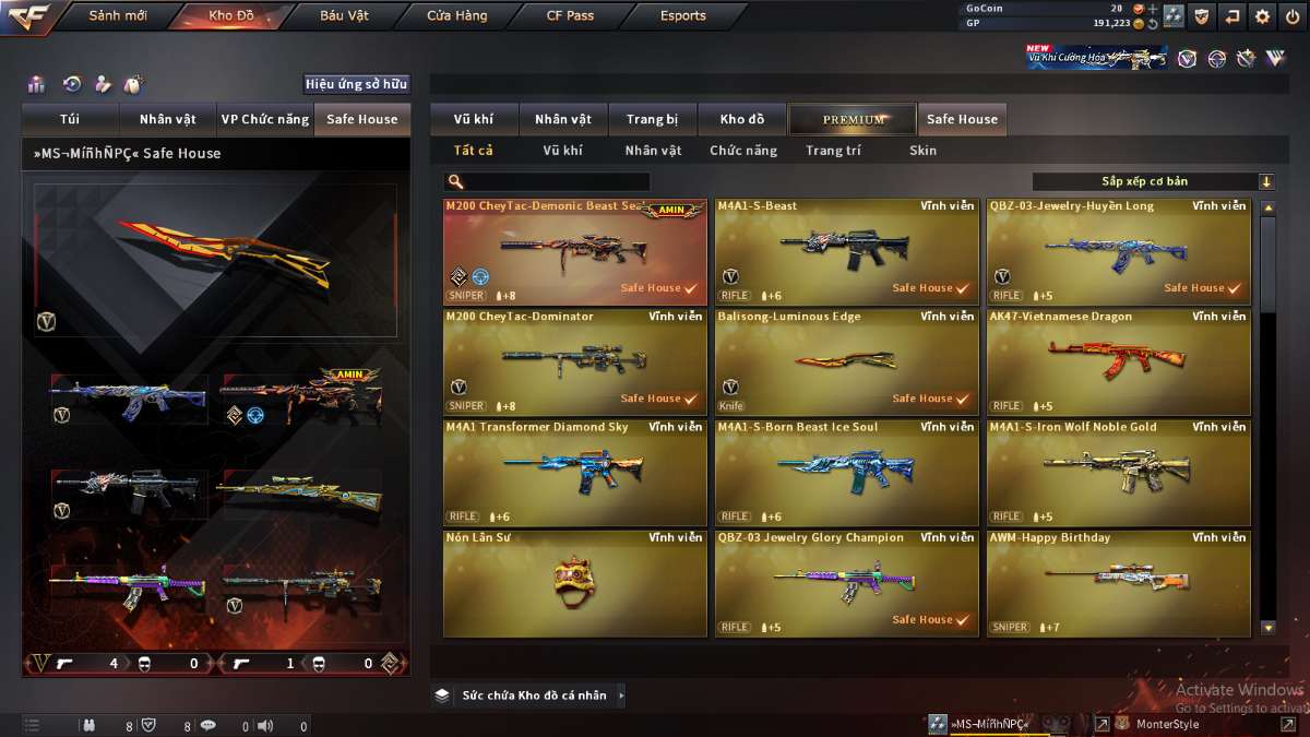 shop acc cf uy tin gia re